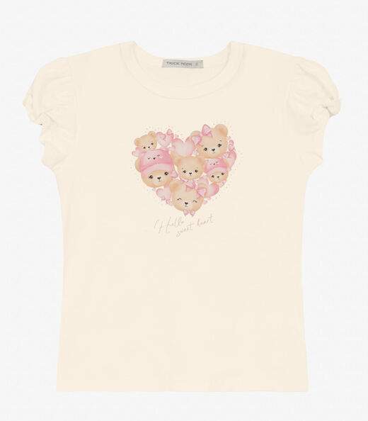 Blusa Feminina em Cotton Leve Trick Nick Off White