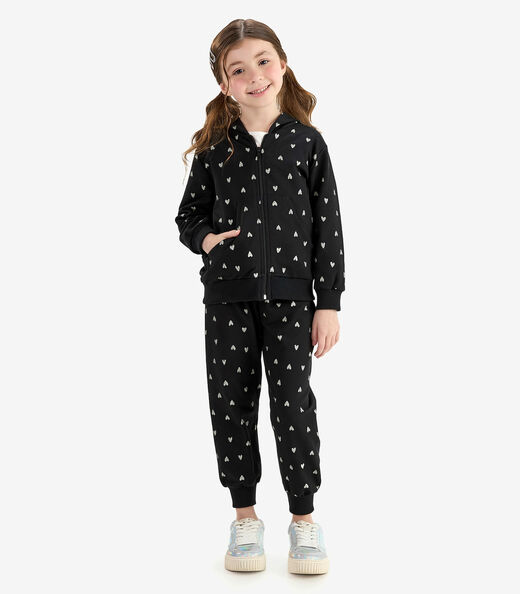 Conjunto Jaqueta com Calça Molecotton Rovi Kids Preto