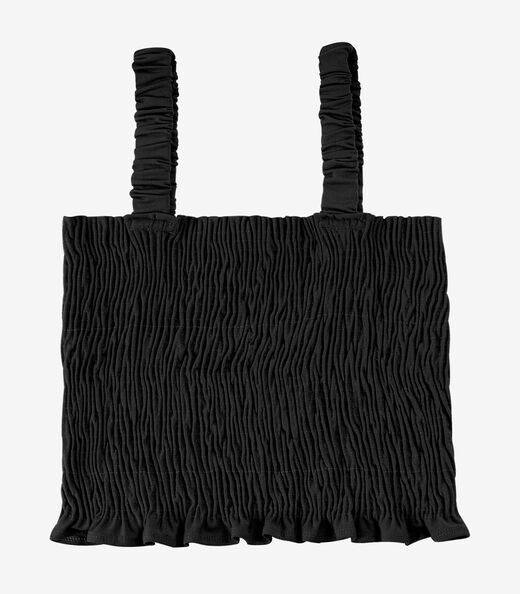 Regata Cropped Feminina Em Lastex Endless Preto