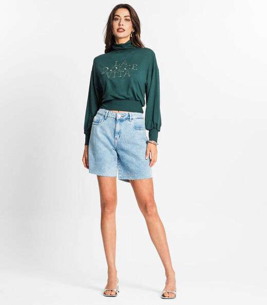 Blusão Feminino Gola Alta Endless Verde