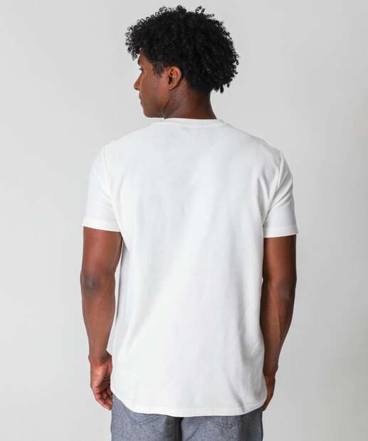 Camiseta Masculina Textura Marisa Off White