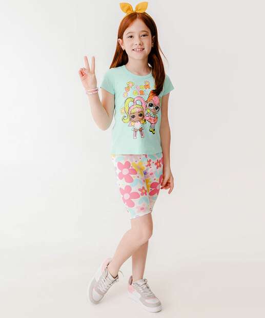 Blusa Infantil Lol e Amigas Tam 4 a 10 Verde