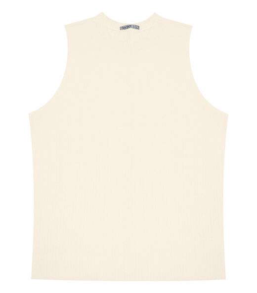 Regata Plus Size Em Ribana Canelada Secret Glam Bege