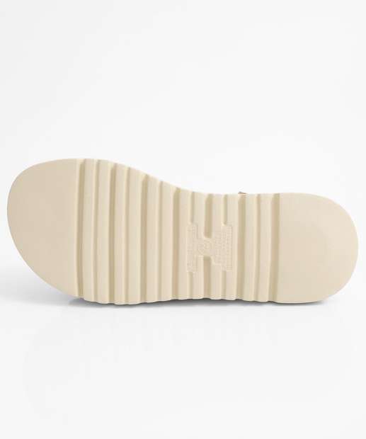 Sandália Flatform Feminina Fivela Modare Bege