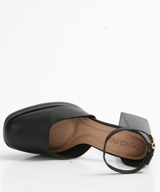 Scarpin Feminino Meia Pata Salto Grosso Beira Rio