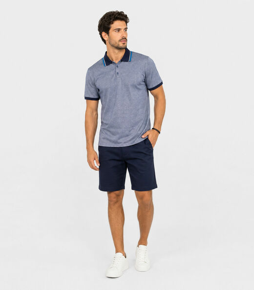 Camisa Polo Masculina Manga Curta Select Cinza