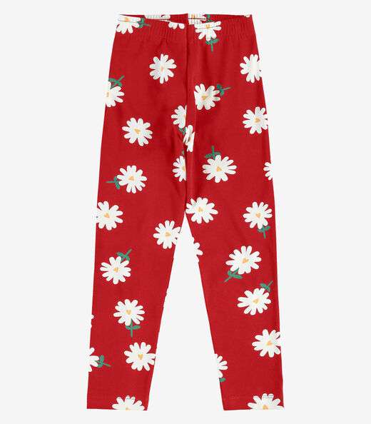 Legging Feminina Cotton Rovi Kids Vermelho