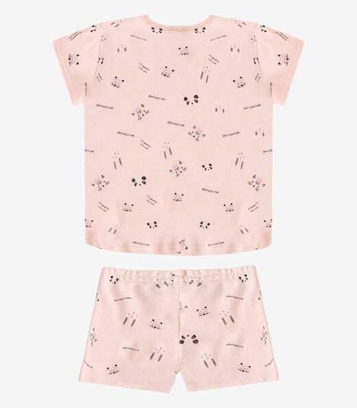 Conjunto Infantil Blusa com Shorts Select Rosa