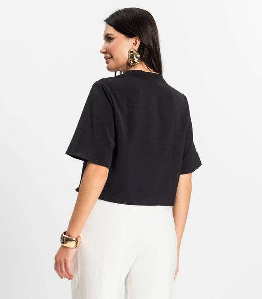 Blusa Feminina em Twill Cey Rovitex Preto