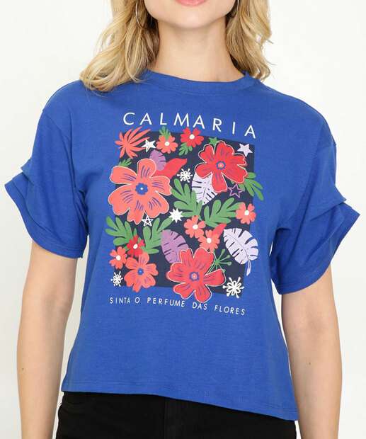 Image_Blusa Feminina Estampada Manga Curta Marisa