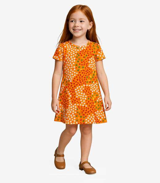 Image_Vestido Menina Infantil Select Laranja