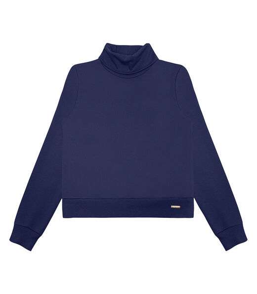 Blusão Feminino Em Moletom Rovitex Azul