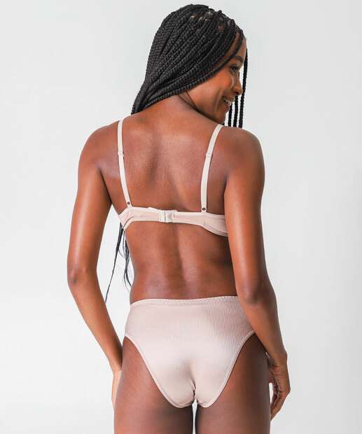 Calcinha Cintura Alta Cavada Abrupt Cotelê DeMillus