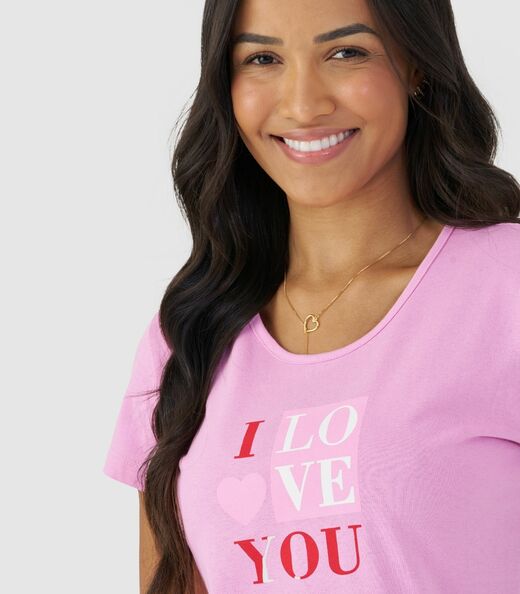 Pijama Pescador Feminino Mensageira Da Paz Rosa