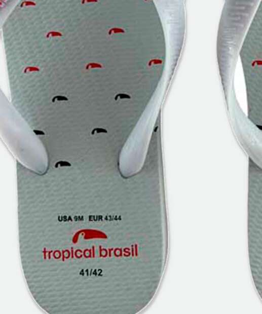 Chinelo Masculino Estampado Tropical Brasil