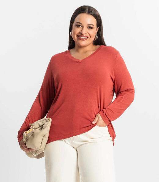 Image_Blusa Manga Longa Visco Tricot Secret Glam Marrom