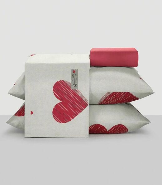 Image_Jogo De Cama Solteiro 3 Peças Lar E Lazer Cinza