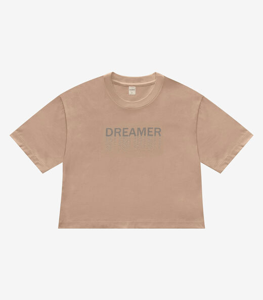 T- Shirt Feminina Meia Malha Rovitex Marrom