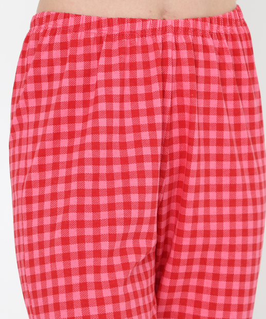 Pijama Feminino Estampado Manga Curta Marisa Off White