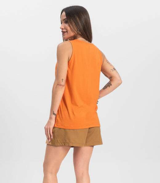 Blusa Feminina Lisa Infinita Cor Laranja