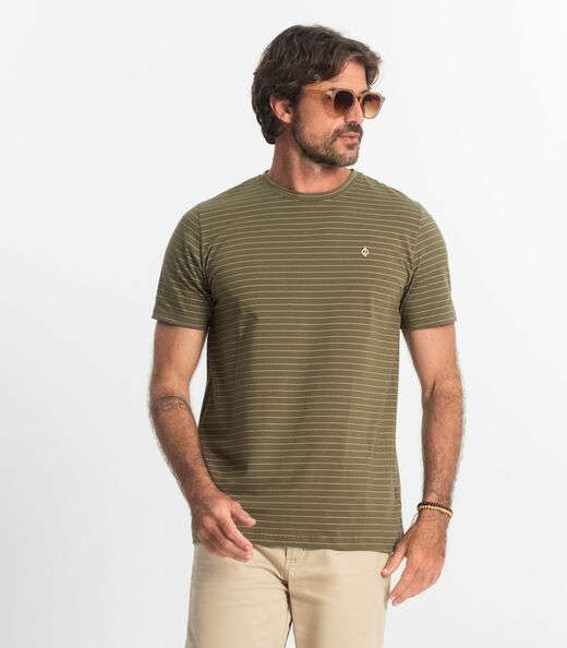 Image_Camiseta Masculina Cotton Listrado Diametro Verde