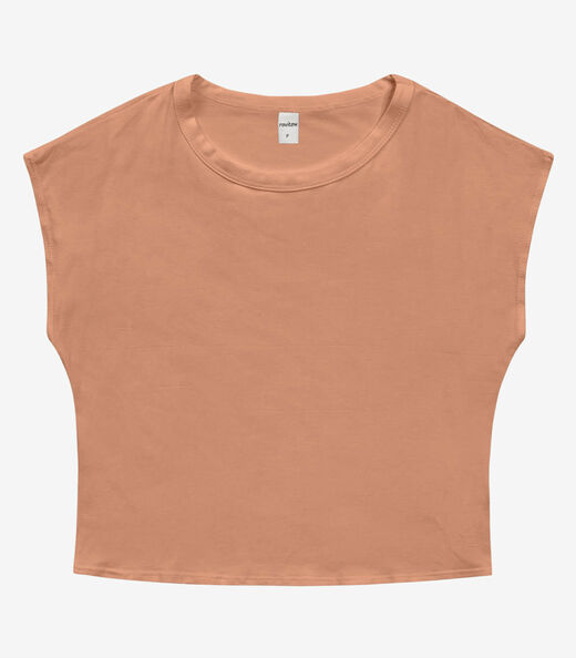 Blusa Básica Feminina Viscotorcion Rovitex Marrom