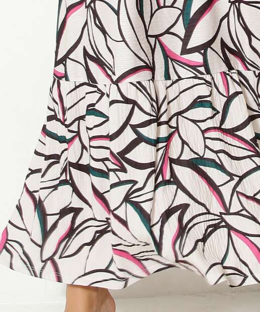 Vestido Longo Feminino Transpassado Floral Marisa