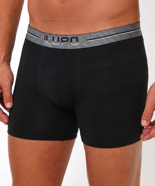 Cueca Boxer Masculina Lupo Preto