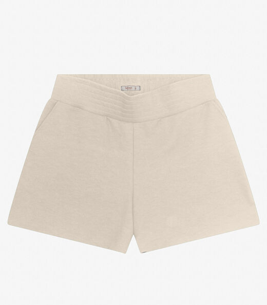 Image_Shorts Plus Size em Piquet Verona Secret Glam Bege