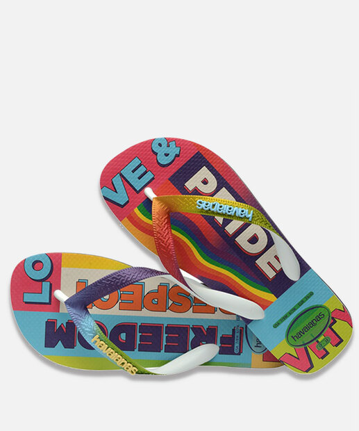 Chinelo Havaianas Feminino Top Pride Rainbow 