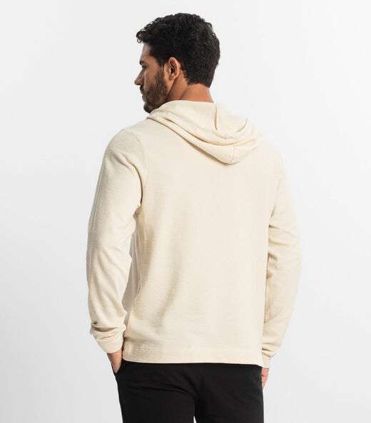 Blusão Masculino Com Capuz Diametro Bege