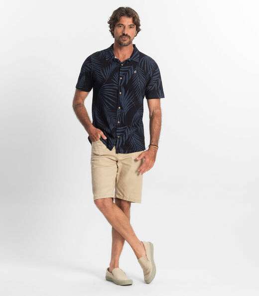 Camisa Masculina Meia Malha Diametro Azul