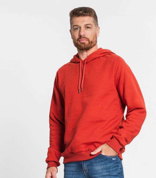 Blusão Com Capuz Masculino Diametro Laranja