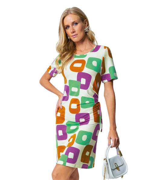 Vestido Curto Formas Rovitex Bege