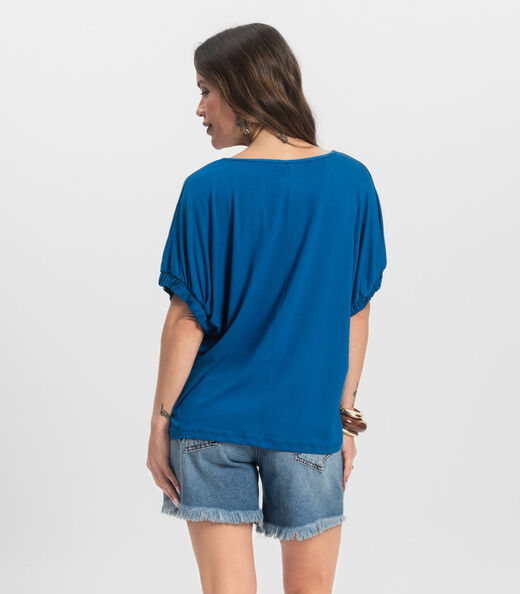 Blusa Feminina Viscose Infinita Cor Azul