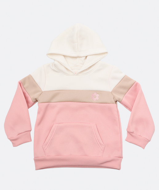 Conjunto Infantil Moletom Bordado Marisa Tam 1 a 3 Rosa