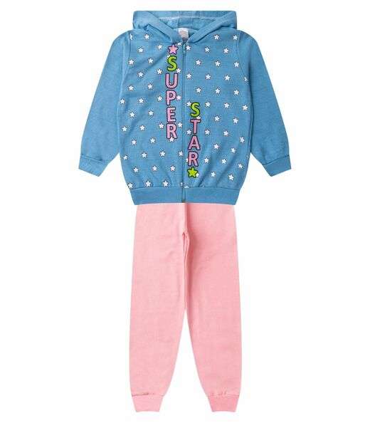 Image_Conjunto De Moletom Infantil Com Capuz Kappes Azul