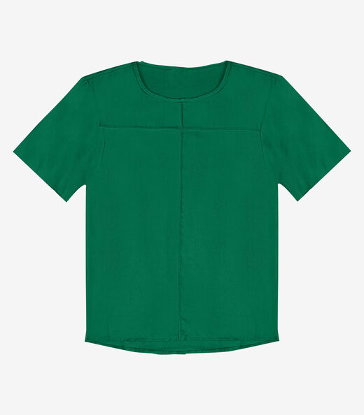 Blusa Feminina Com Recortes Frontais Infinita Cor Verde