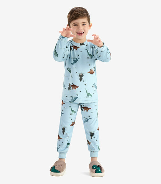 Pijama em Pelo Fleece Rovi Kids Azul