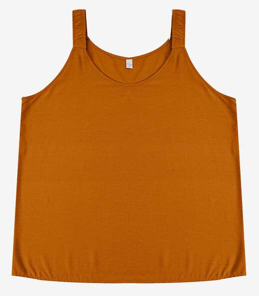 Regata Feminina Plus Size Infinita Cor Chocolate