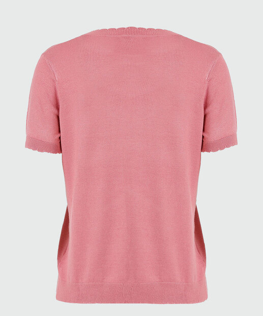 Blusa Feminina Tricô Manga Curta Marisa