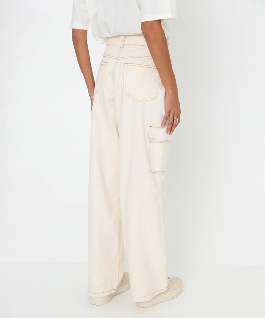 Calça Feminina Sarja Reta Cargo Marisa