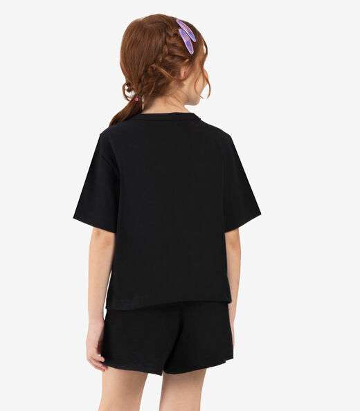 Blusa Feminina Infantil Rovi Kids Preto