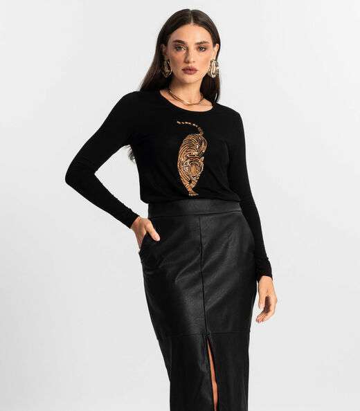 Image_Blusa Manga Longa com Bordado Endless Preto