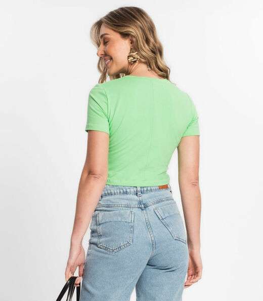 Blusa Feminina Em Cotton Leve Endless Verde