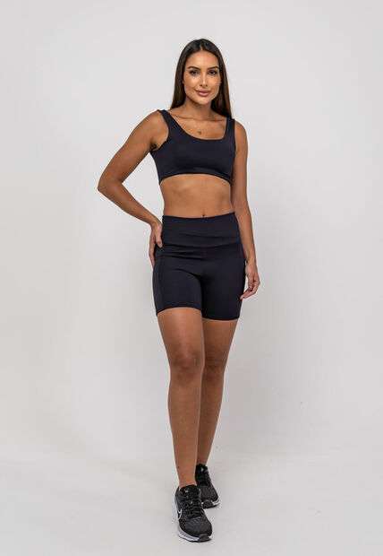 Top Suplex Poliamida Bicolor Preto Salvatore