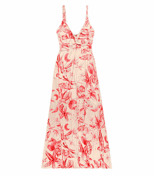 Vestido Longo Feminino em Meia Malha Endless Laranja