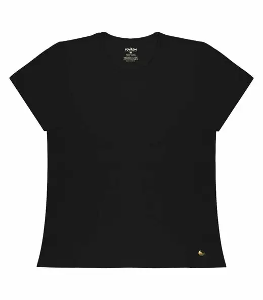 Blusa Feminina Cotton Leve Básica Rovitex Preto
