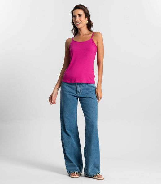 Blusa Feminina de Alças Básica Rovitex Rosa