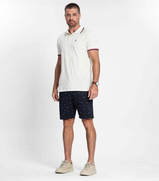 Bermuda Masculina Em Sarja Diametro Azul